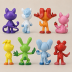 Smiling Critters PVC Figures Set of 8