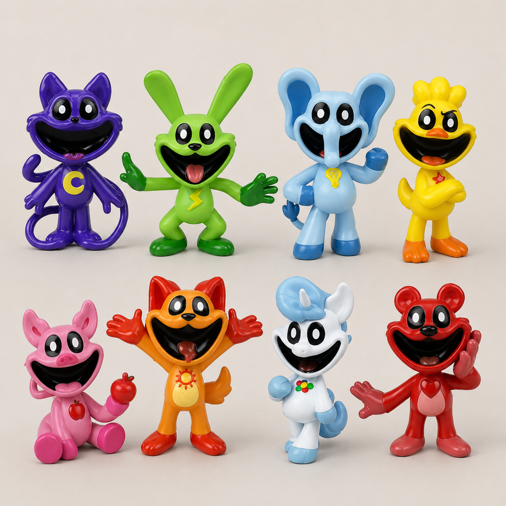 Smiling Critters PVC Figures Set of 8